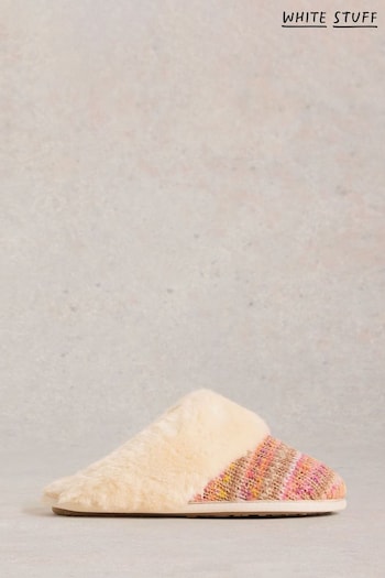 White Stuff Natural Knitted Mule Slippers (AW0806) | £28