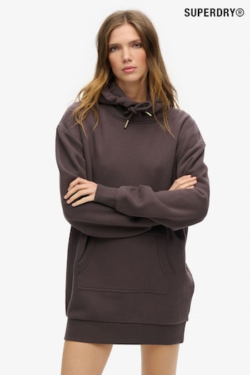 Superdry Brown Tattoo Rhinestone Hoodie Dress (AW1504) | £80