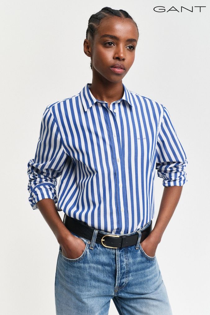 Blue striped shirt with jeans online