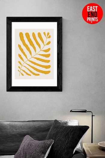 East End Prints Black Yellow Plant by Alisa Galitsyna (AW1895) | £45 - £120