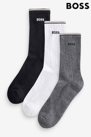 BOSS Natural Cotton Blend Short Socks 3 Pack (AW2008) | £28