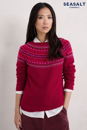 Seasalt Cornwall Red Seasalt Cornwall Edge Jumper (AW2925) | £86