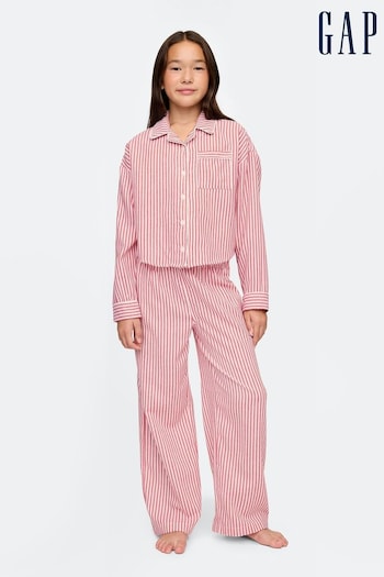 Gap Red Matching Family Kids Christmas Stripe Pyjamas (6-13yrs) (AW4511) | £30