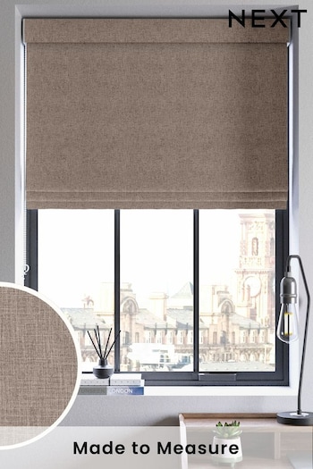 Hessian Natural Viam Made to Measure Roman Blinds (AW4585) | £84