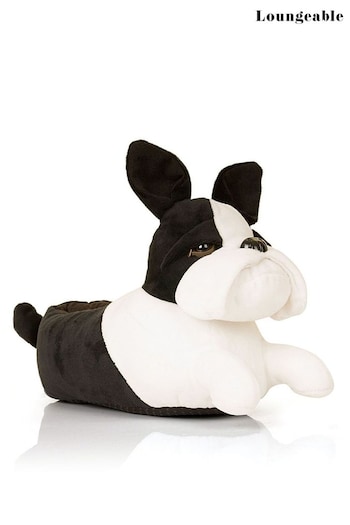 Loungeable Brown French Bulldog Slippers (AW4643) | £22