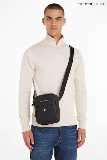 Tommy Hilfiger Black Essential Small Reporter Bag (AW4820) | £65