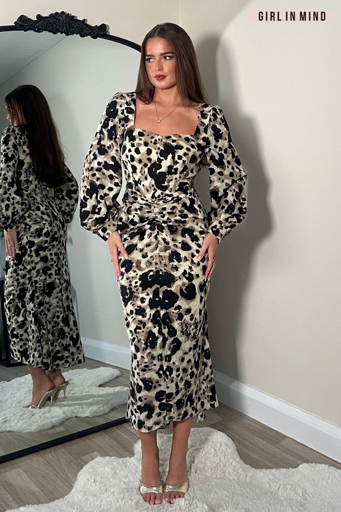 Leopard print bodycon dress uk deals