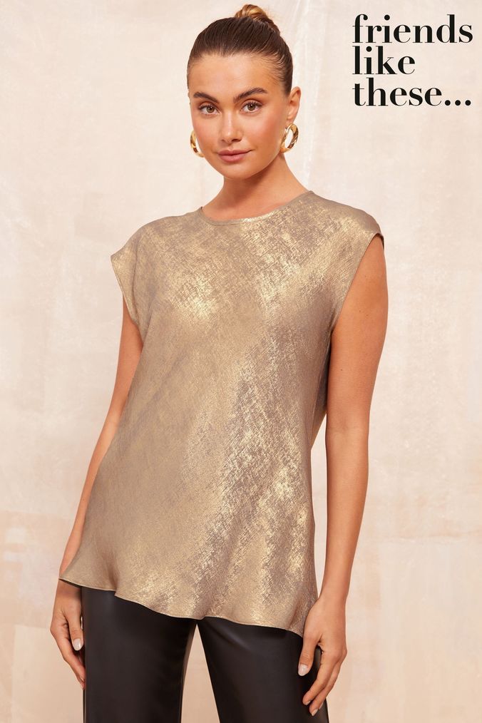 Gold sparkly blouse clearance