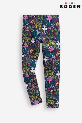 Boden Blue Festive Nutcracker Fun Cosy Leggings (AW5991) | £19 - £21