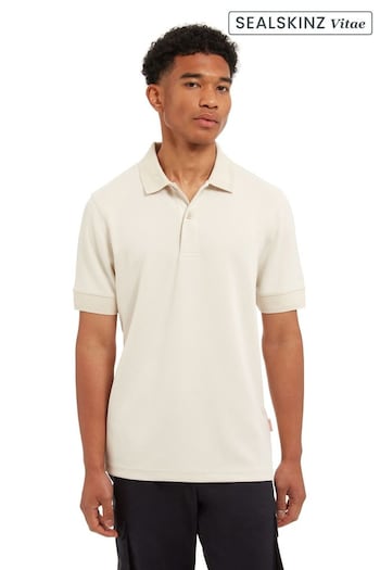 Sealskinz Cream Roydon Soft Touch Polo Shirt (AW6090) | £95