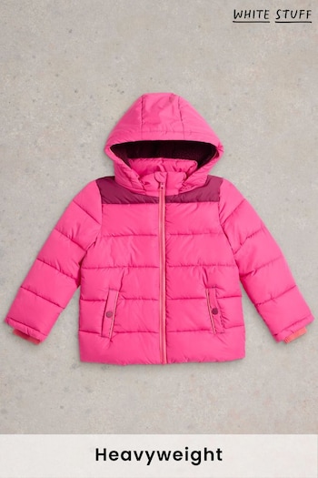 White Stuff Pink Short Puffer Coat (AW6995) | £45