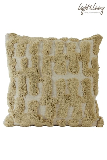 Light & Living Green Sarmi Tufted Abstract Cushion (AW7013) | £32