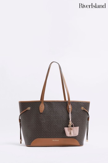 River Island Brown Side Tie Shopper Bag (AW7551) | £42