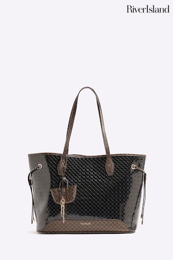 River Island Black Side Tie Shopper Bag (AW7619) | £42