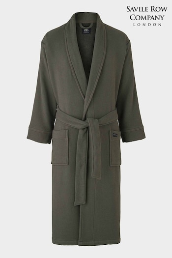 The Savile Row Company Waffle 100% Cotton Dressing Gown With Lining (AW7737) | £60