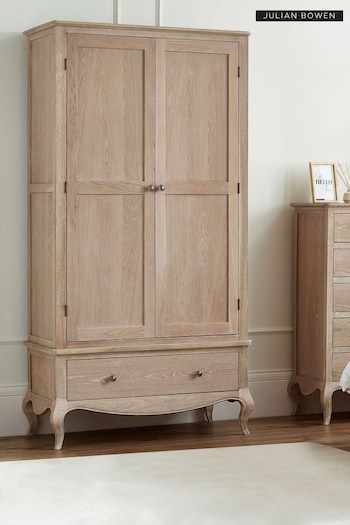 Julian Bowen Limed Oak Camille Double 1 Drawer Wardrobe (AW8188) | £890