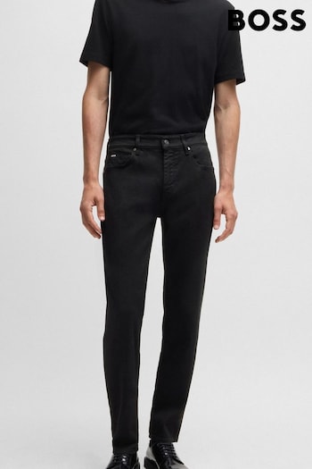 BOSS Black Maine Black Regular-Fit Jeans in Cashmere-Touch Italian Denim (AW8937) | £169