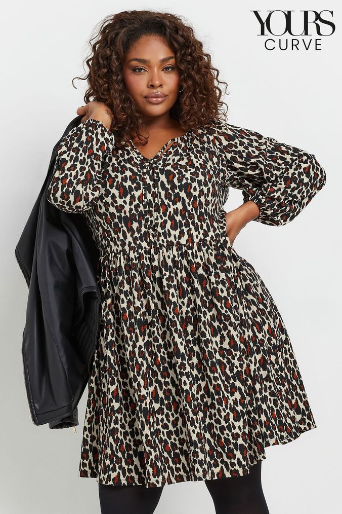 Buy Women s Orange Animal Print Dresses Online Next UK