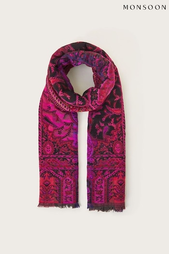 Monsoon Pink Mae Paisley Blanket Scarf (AW9960) | £39