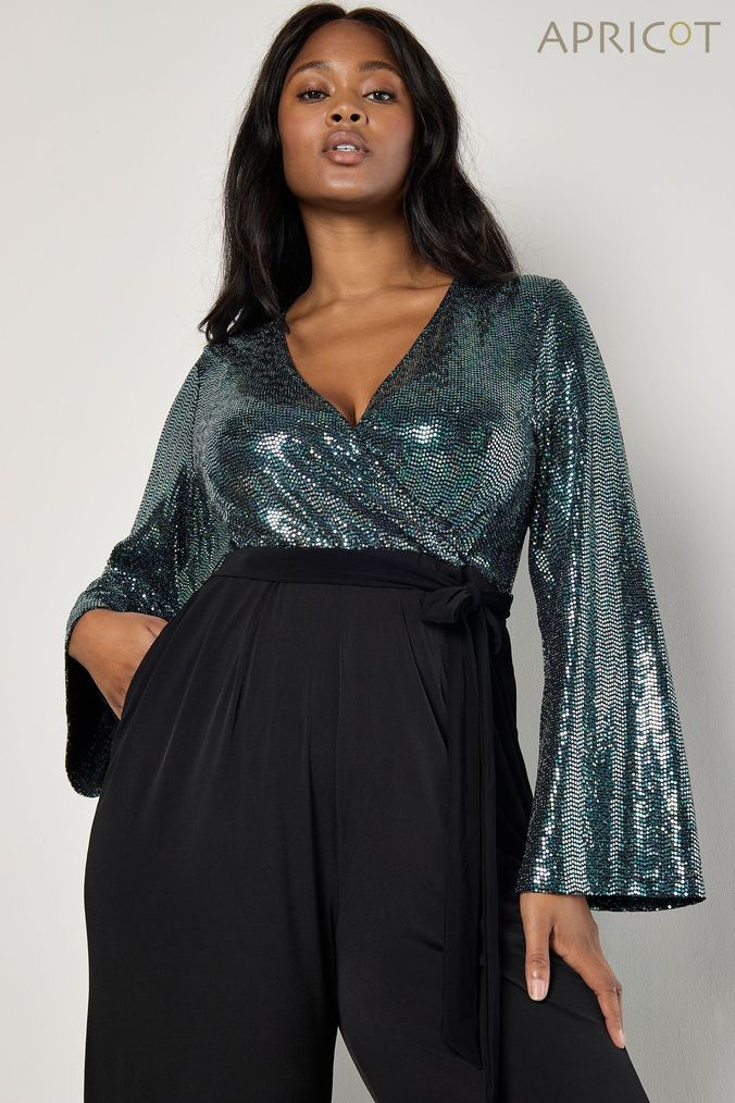 Buy Women s Long Sleeve Embellished Jumpsuit Online Next UK