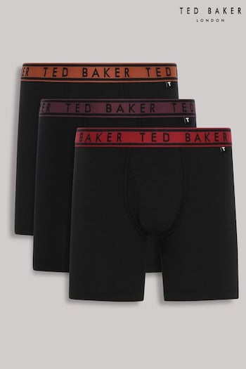 Ted Baker Black Cotton Boxer Briefs 3 Pack (AY1752) | £39