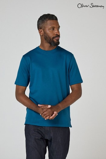 Oliver Sweeney Blue 240gsm 100% Cotton Jersey T-Shirt (AY2655) | £59