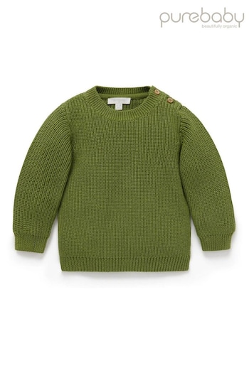 Purebaby Green Knit Rib Jumper (AY2671) | £28