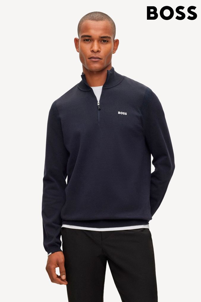 Hugo boss collared jumper cheap