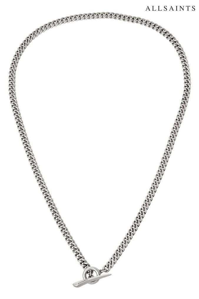 ALLSAINTS Mini shops Pavé Bar Necklace, 18”