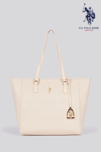 U.S. Polo Assn. Cream Womens Jones Shopper Bag (AY3563) | £70