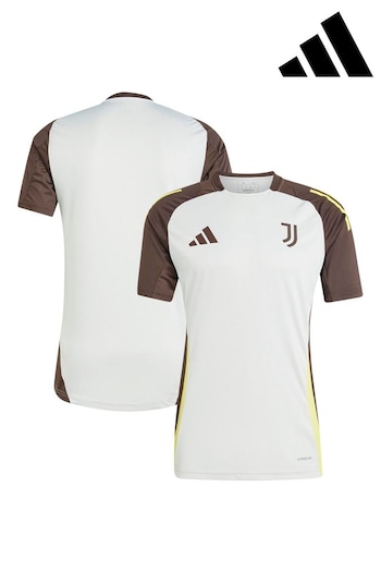 adidas Grey Juventus European Training Jersey (AY5343) | £45