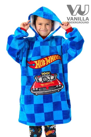 Vanilla Underground Blue Boys Hot Wheels Blanket Hoodie (AY5495) | £27