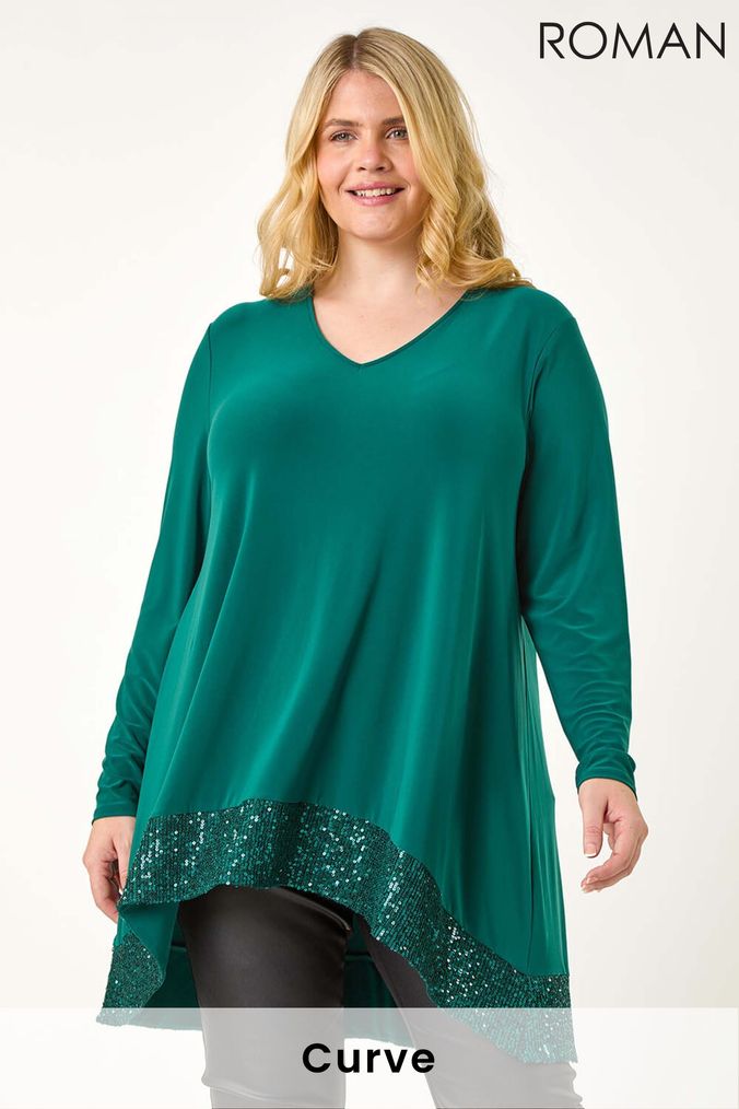 Buy Women s Green Sequin Tops Online Next UK