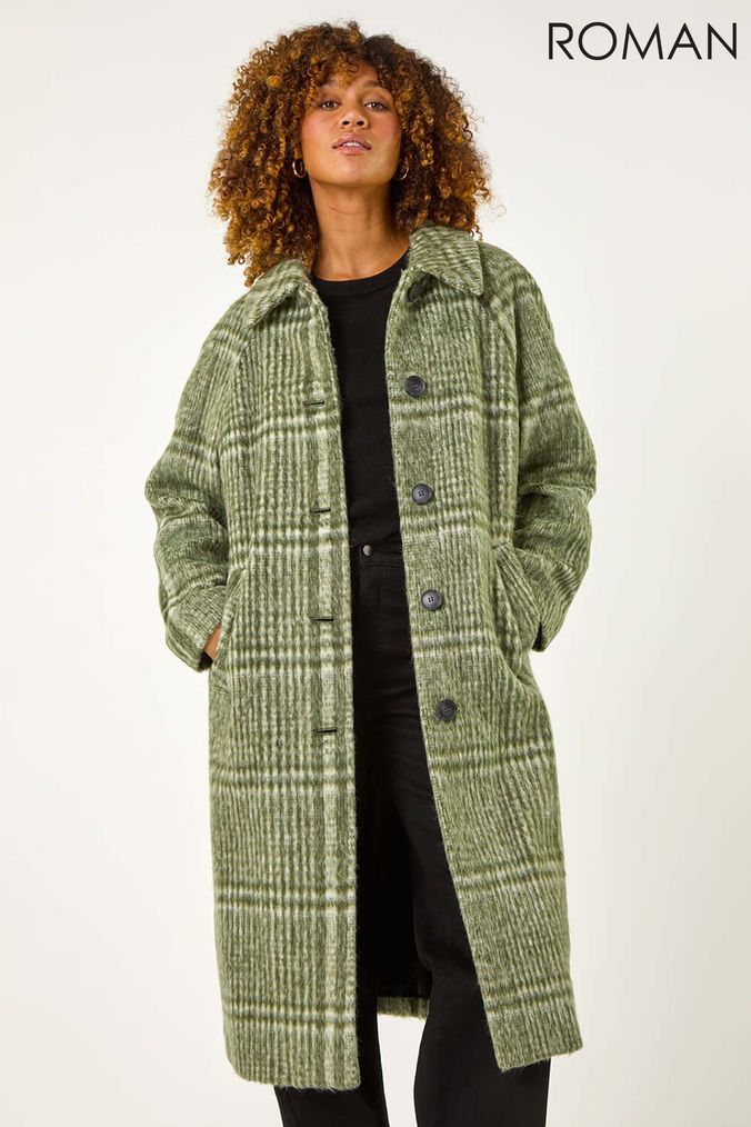 Buy Women s Check Tartan Long Coatsandjackets Online Next UK