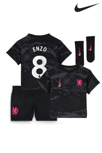 Nike Black Infants Chelsea Third Stadium Kit 2024-25 Enzo 8 (AY6746) | £65