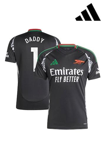 adidas Black Arsenal Away Shirt 2024-25 Daddy 1 (AY6747) | £90