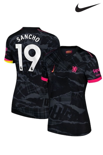 Nike Black Womens Sancho 19 Chelsea Third Stadium Shirt 2024-25 (AY6778) | £95