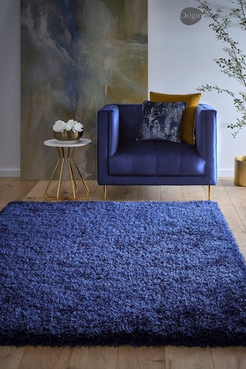 Origin Rug Collection. Blue Chicago Soft Shaggy Rug (AY7005) | £165 - £275