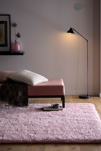 Origin Rug Collection. Pink Chicago Soft Shaggy Rug (AY7011) | £165 - £275