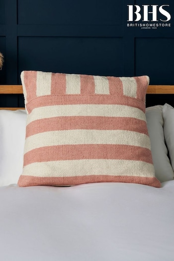 BHS Blush Tino Striped Cushion (AY7810) | £16