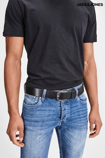 JACK & JONES Black Leather Belt (AY9367) | £22