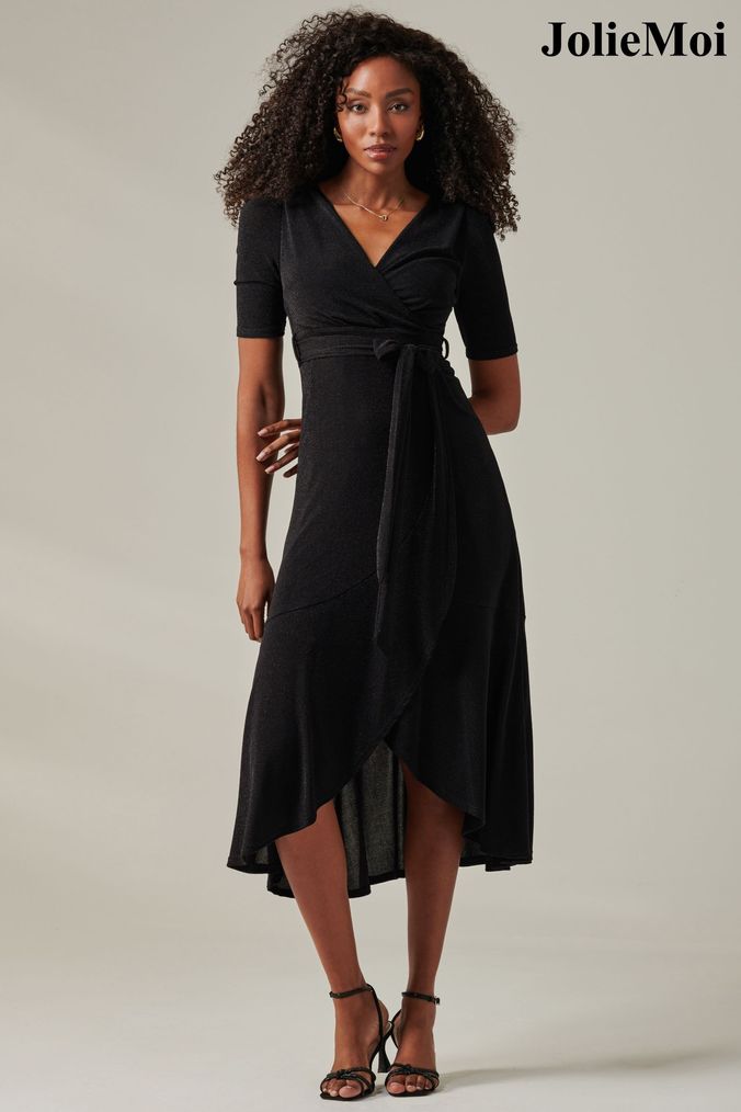 Next black wrap dress shop