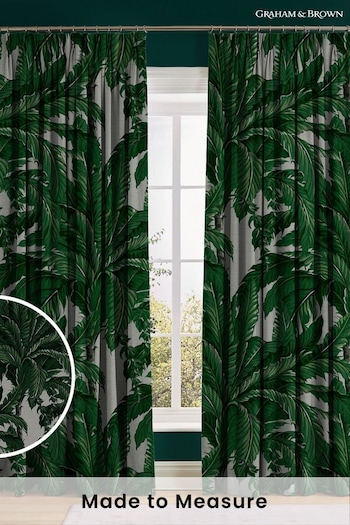 Graham & Brown Pearl White Daintree Made to Measure Curtains (AY9732) | £119