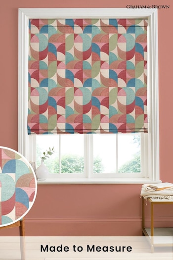 Graham & Brown Red Stitch Craze Made to Measure Roman Blind (AY9778) | £99