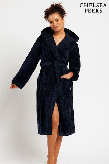 Chelsea Peers Blue Premium Towelling Dressing Gown (B00049) | £70
