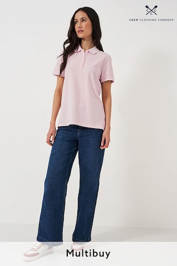 Crew Clothing Company Pink Cotton Polo Shirt (B00162) | £35