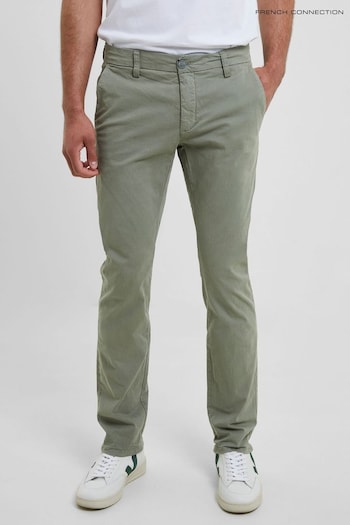 French Connection Green Stretch Chino Trousers (B00278) | £49