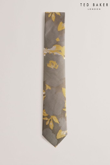 Ted Baker Yellow Spikes Camo Floral Silk Tie (B00407) | £45