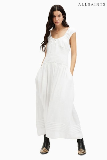 AllSaints White Eliza Maxi Dress (B00467) | £159