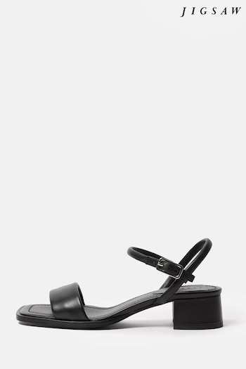 Jigsaw Adel Leather Heeled Sandals looks (B00544) | £130